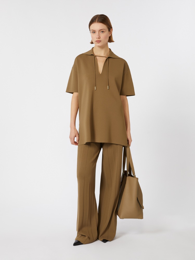 [ポルタヴァ] ビスコース クレープ ヤーン ニット - HAZELNUT BROWN - Max Mara
