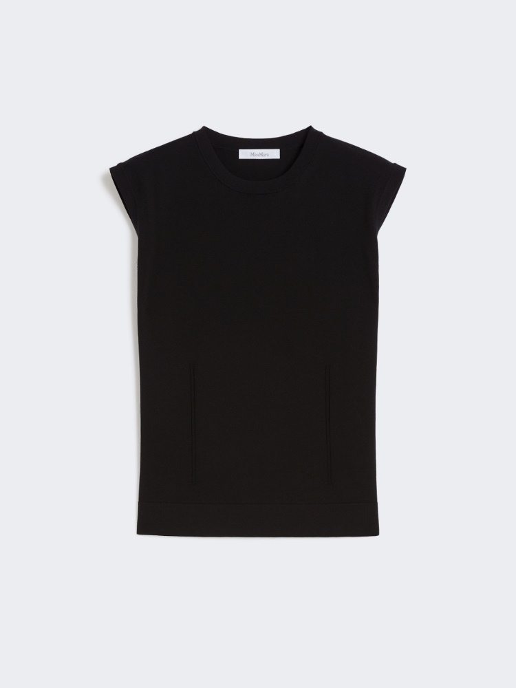 [アジターレ] ビスコース クレープ ニット - BLACK - Max Mara