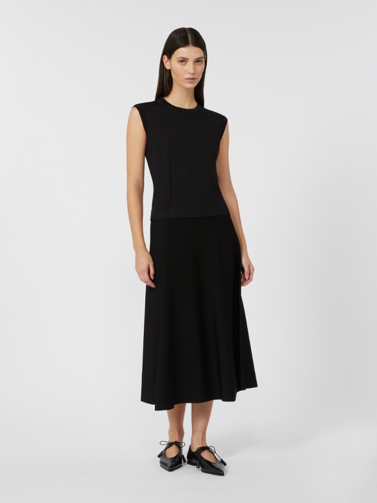 [アジターレ] ビスコース クレープ ニット - BLACK - Max Mara
