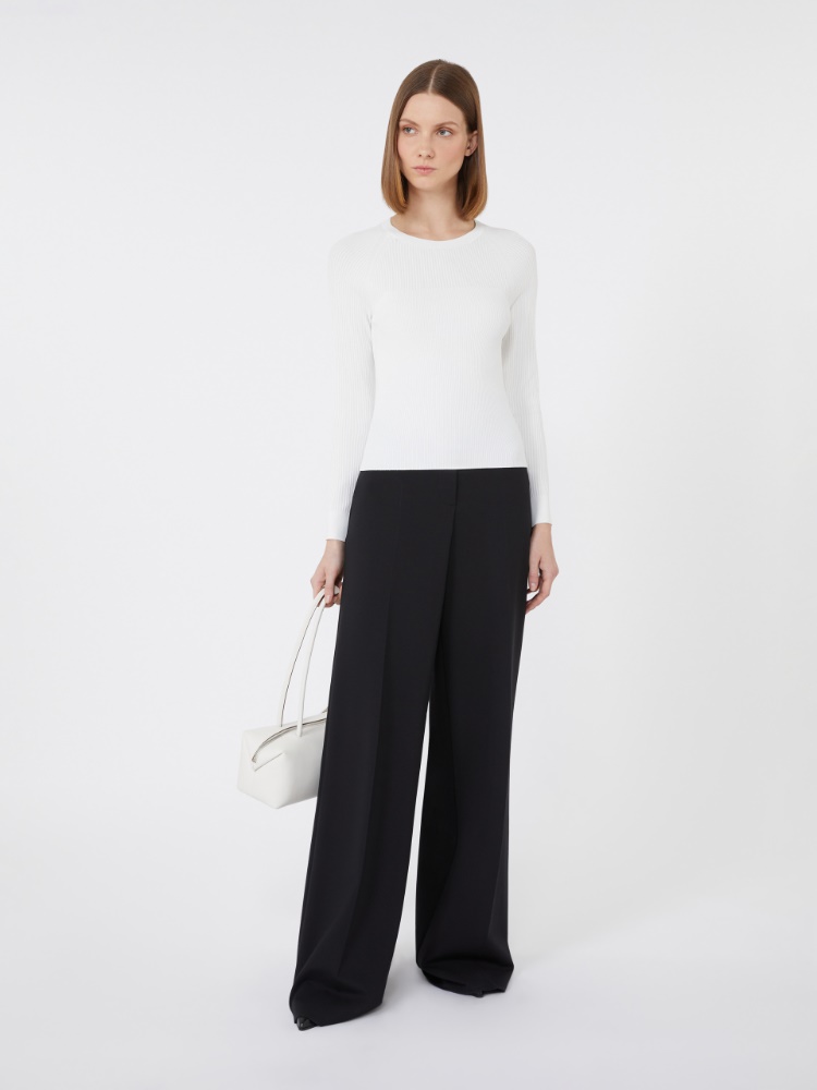 Technical viscose sweater + WHITE - Max Mara