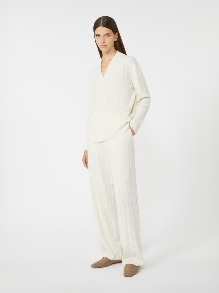 Cashmere yarn sweater - WHITE - Max Mara