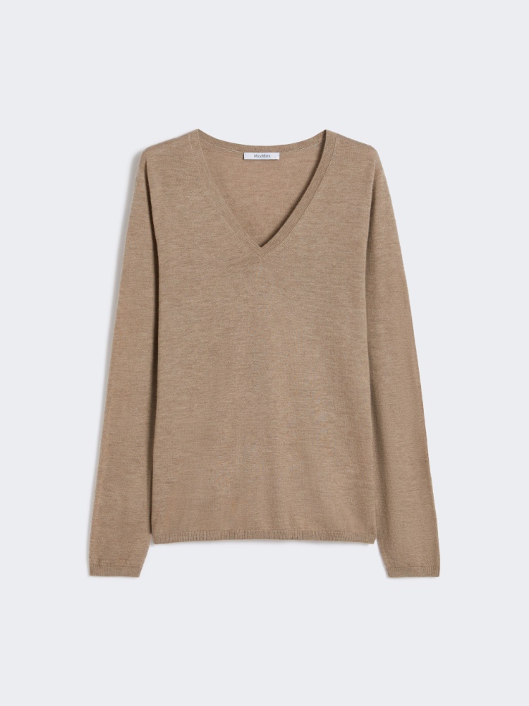 Pullover aus Kaschmirgarn mit Glattstrick-Verarbeitung - BEIGE - Max Mara