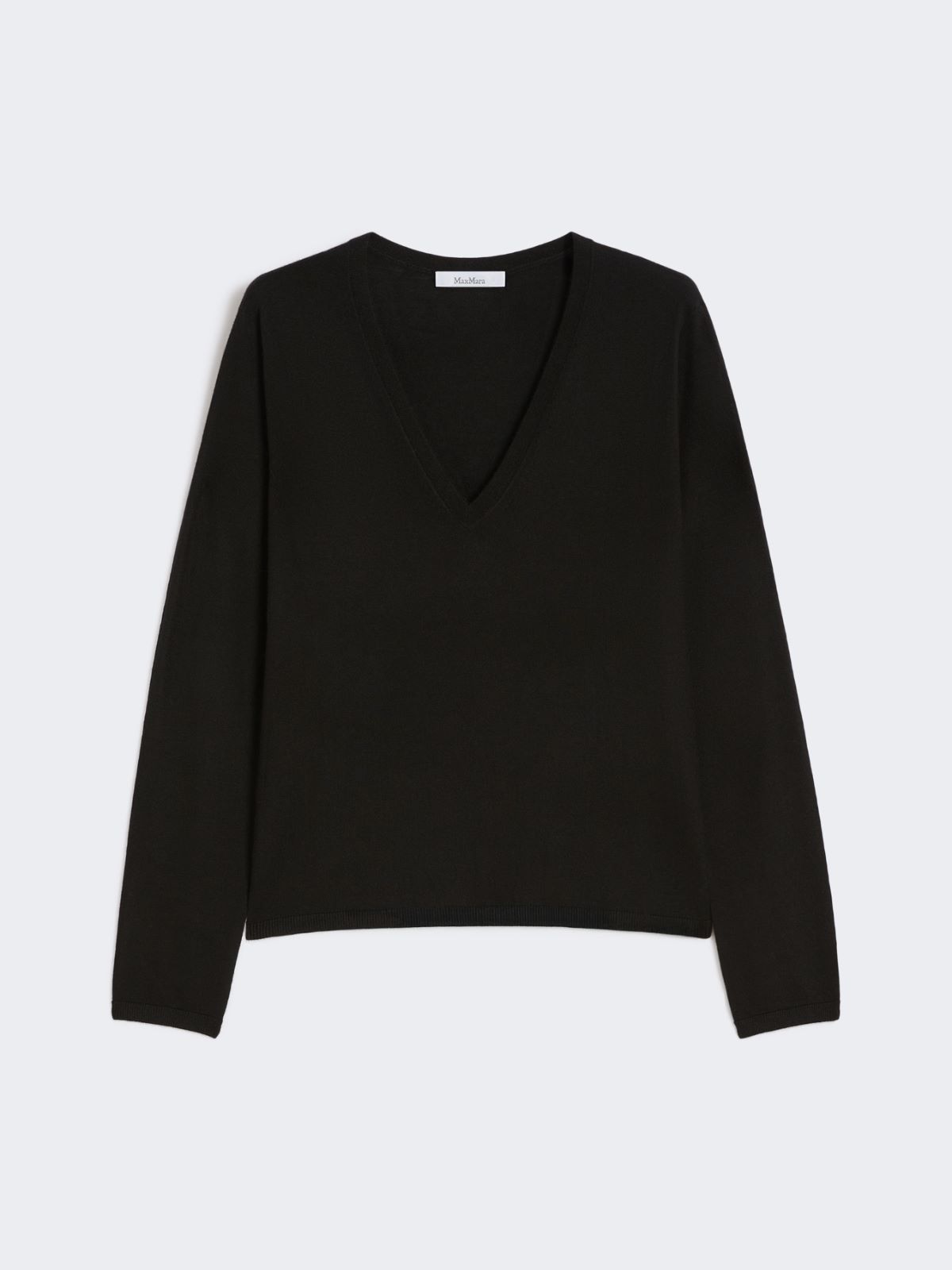 Sweter z gładkiego kaszmiru - CZARNY - Max Mara - 8