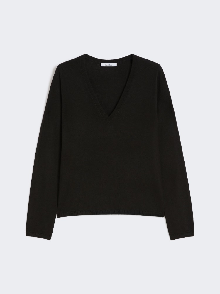 Sweter z gładkiego kaszmiru - CZARNY - Max Mara