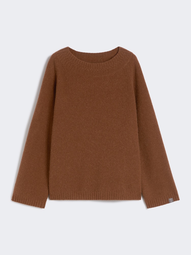 Dzianinowy sweter z wełny wielbłądziej - TYTONIOWY - Max Mara