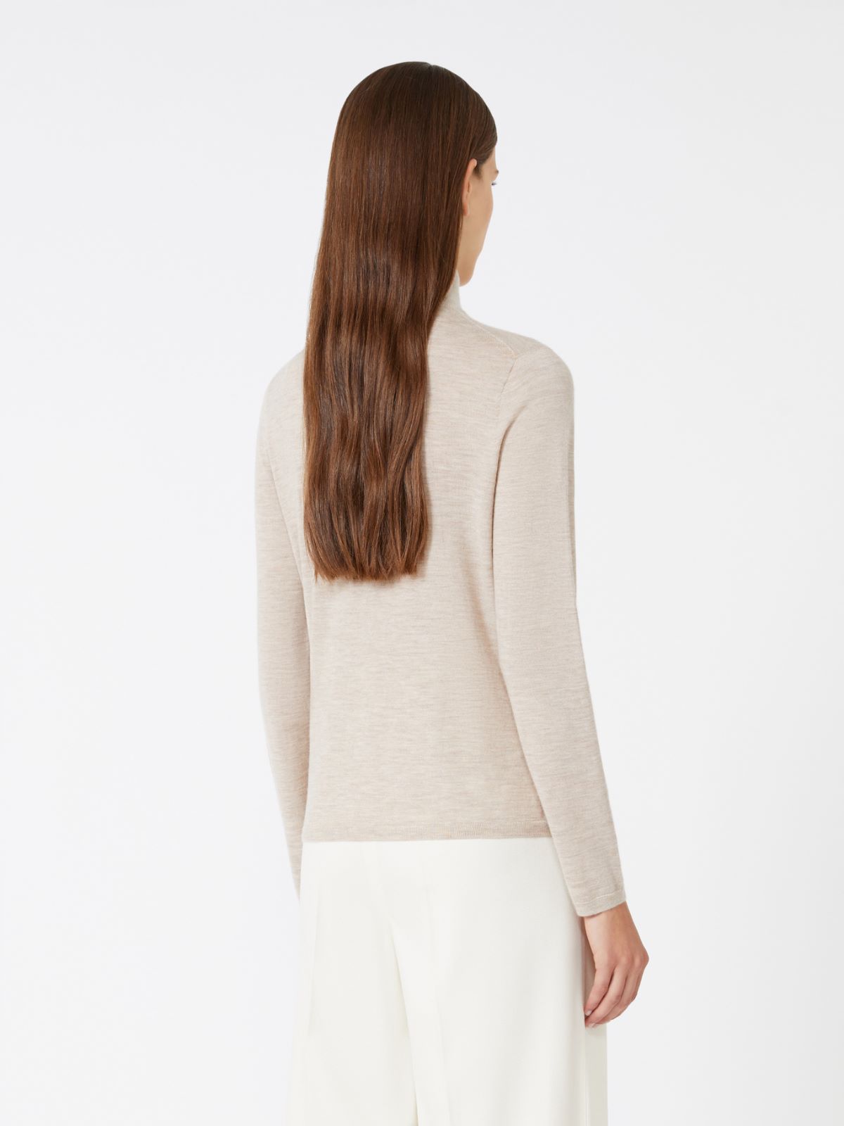 Cashmere yarn turtleneck - BEIGE - Max Mara - 3