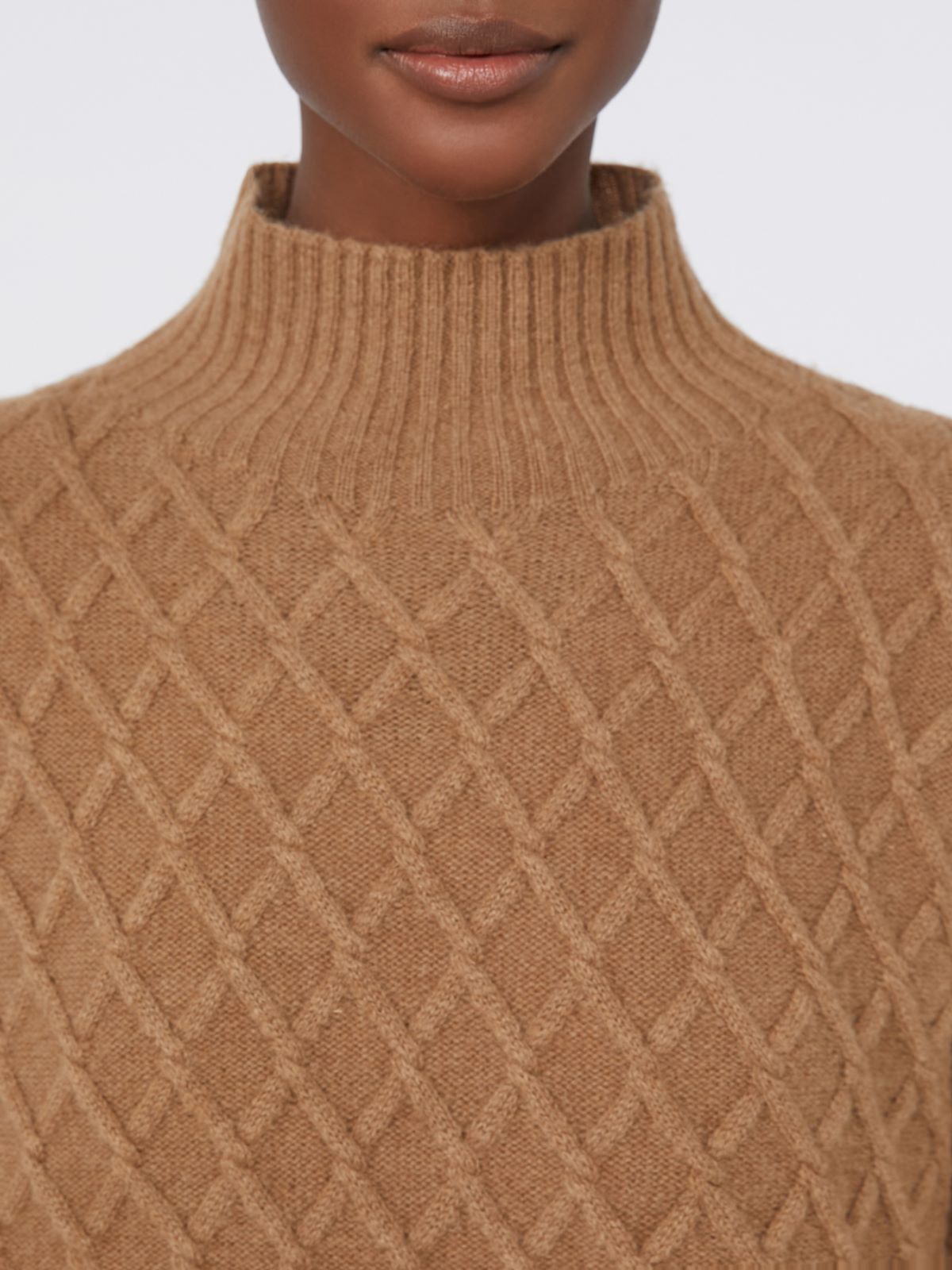 Camel-yarn high-neck jumper - CAMEL - Max Mara - 4