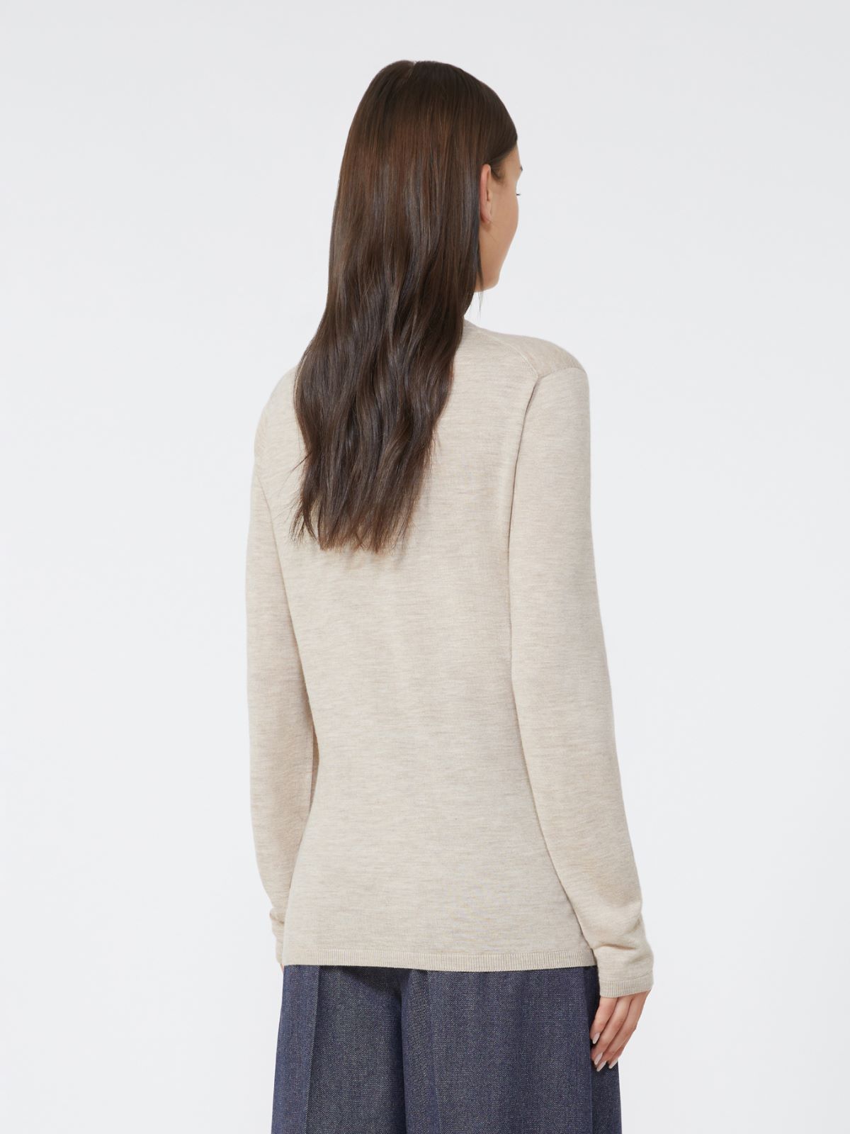 Lightweight cashmere yarn jumper - BEIGE - Max Mara - 3