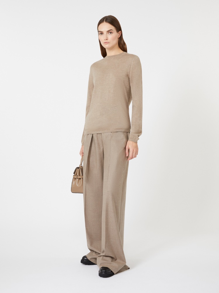 Lightweight cashmere yarn jumper - BEIGE - Max Mara