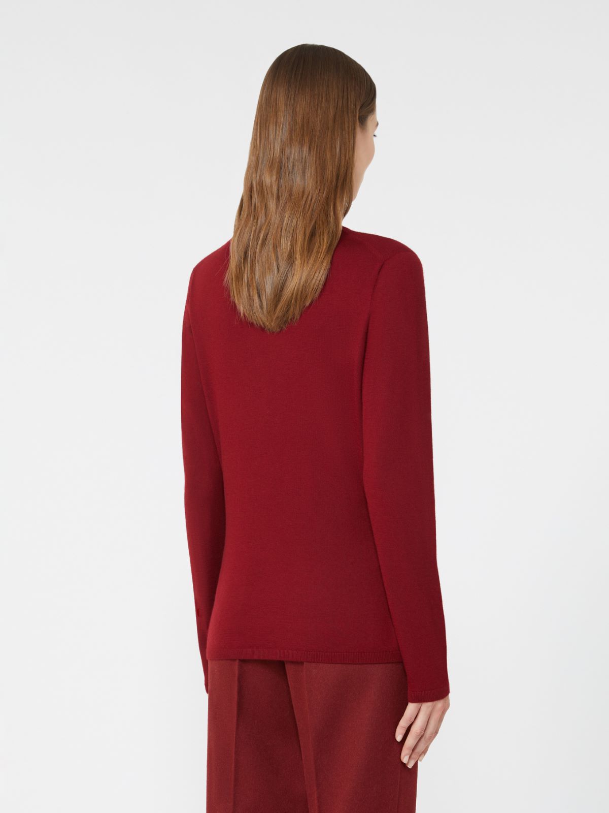 Lightweight cashmere yarn jumper - RASPBERRY - Max Mara - 3