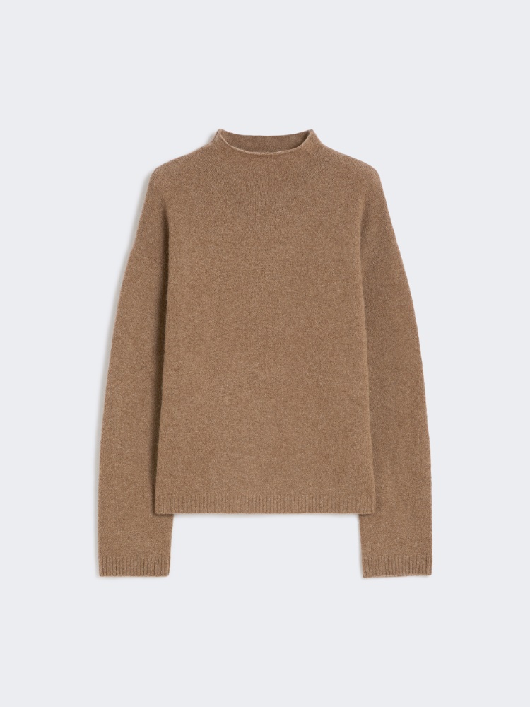 Boxy jumper in stretch cashmere yarn - TURTLEDOVE - Max Mara