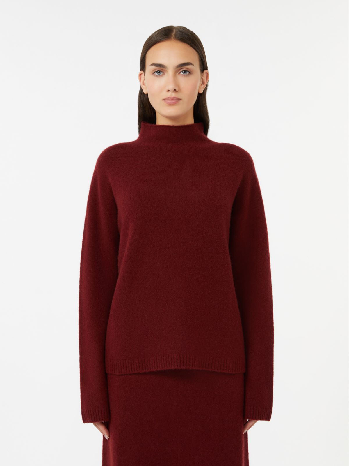 Boxy jumper in stretch cashmere yarn - RASPBERRY - Max Mara - 2