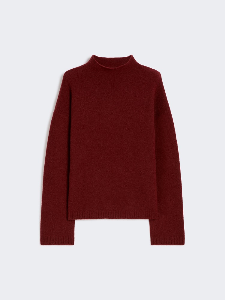 Boxy jumper in stretch cashmere yarn - RASPBERRY - Max Mara