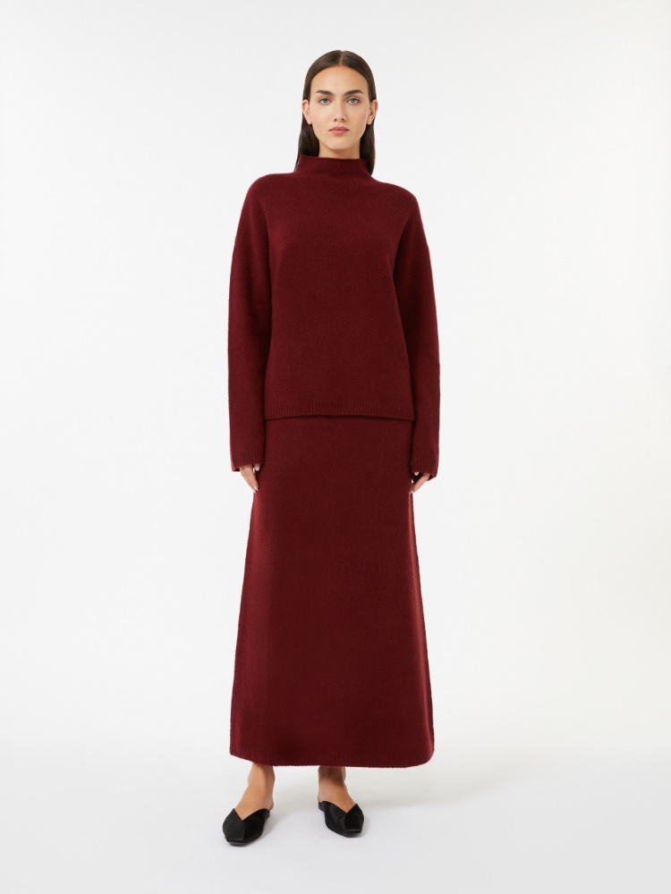Boxy jumper in stretch cashmere yarn - RASPBERRY - Max Mara