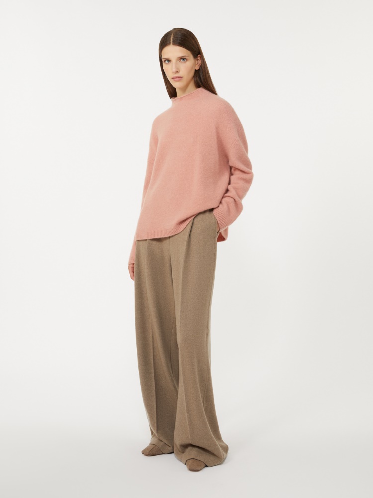 Boxy jumper in stretch cashmere yarn - PINK - Max Mara