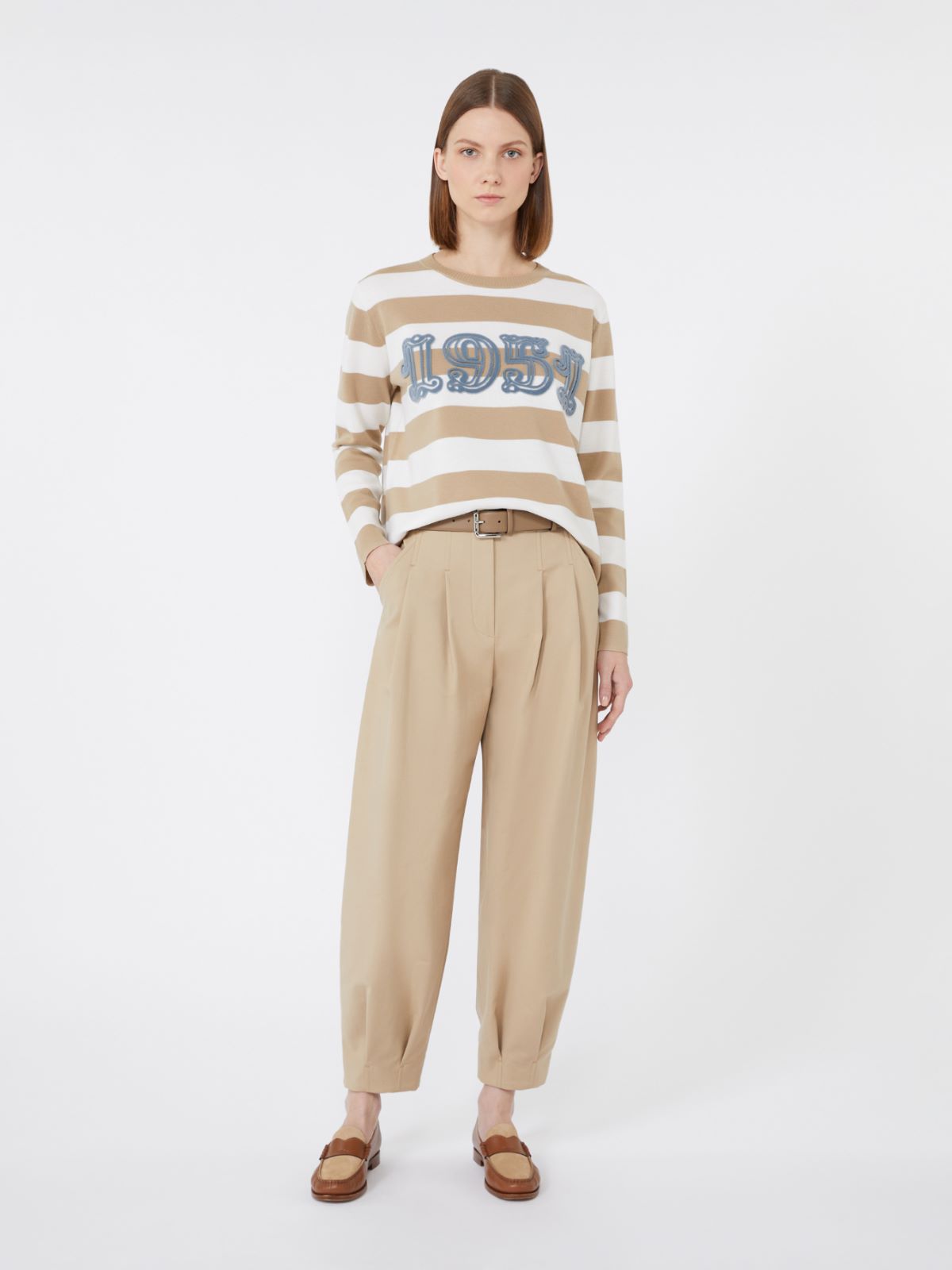 Embroidered wool sweater - SAND - Max Mara