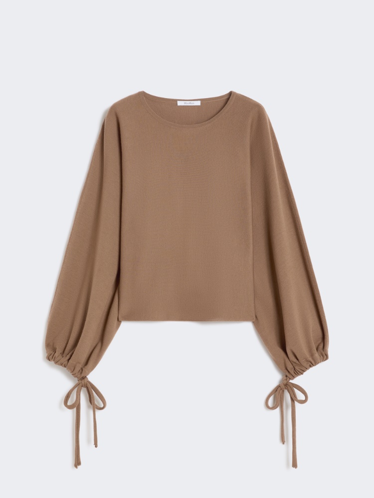 Fine wool yarn sweater - HAZELNUT BROWN - Max Mara