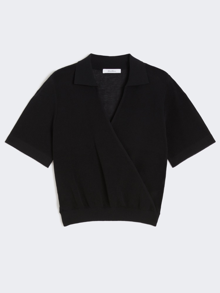 Cotton-blend yarn jumper - BLACK - Max Mara