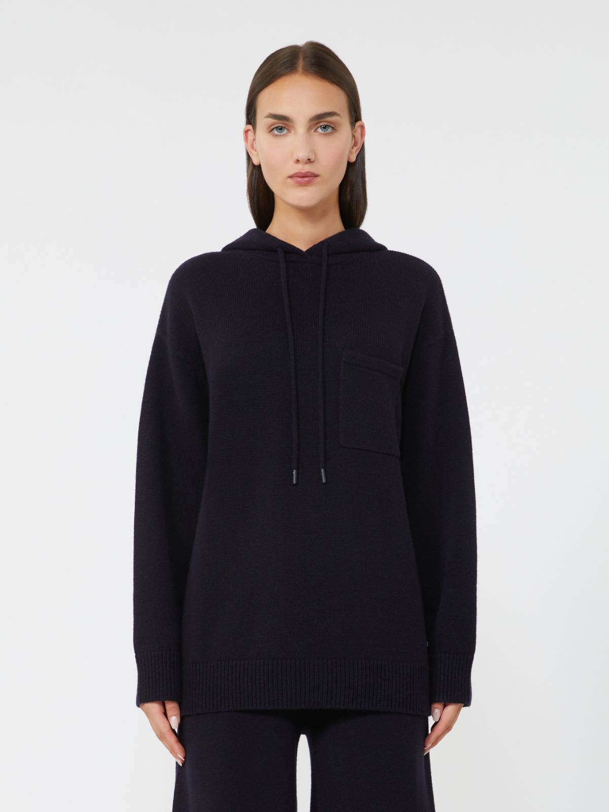 Wool and cashmere hooded sweatshirt - ULTRAMARINE - Max Mara - 2