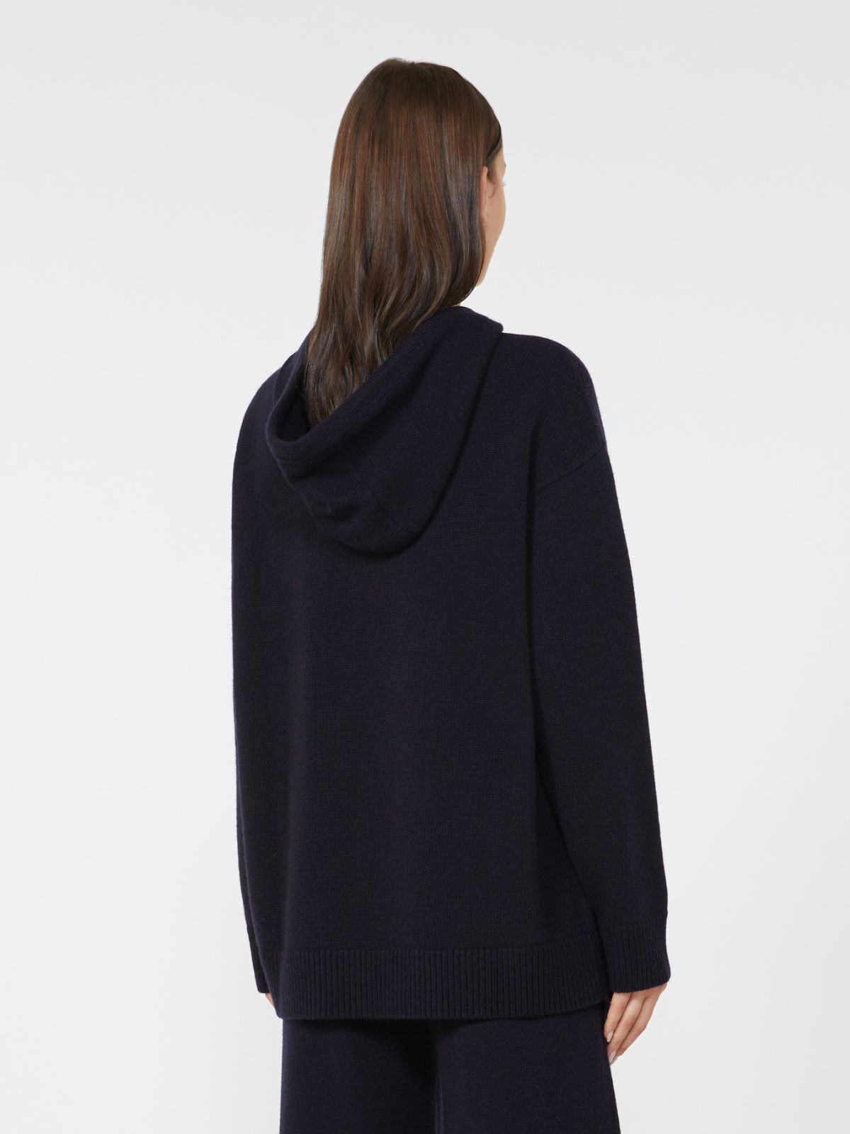 Wool and cashmere hooded sweatshirt - ULTRAMARINE - Max Mara - 3