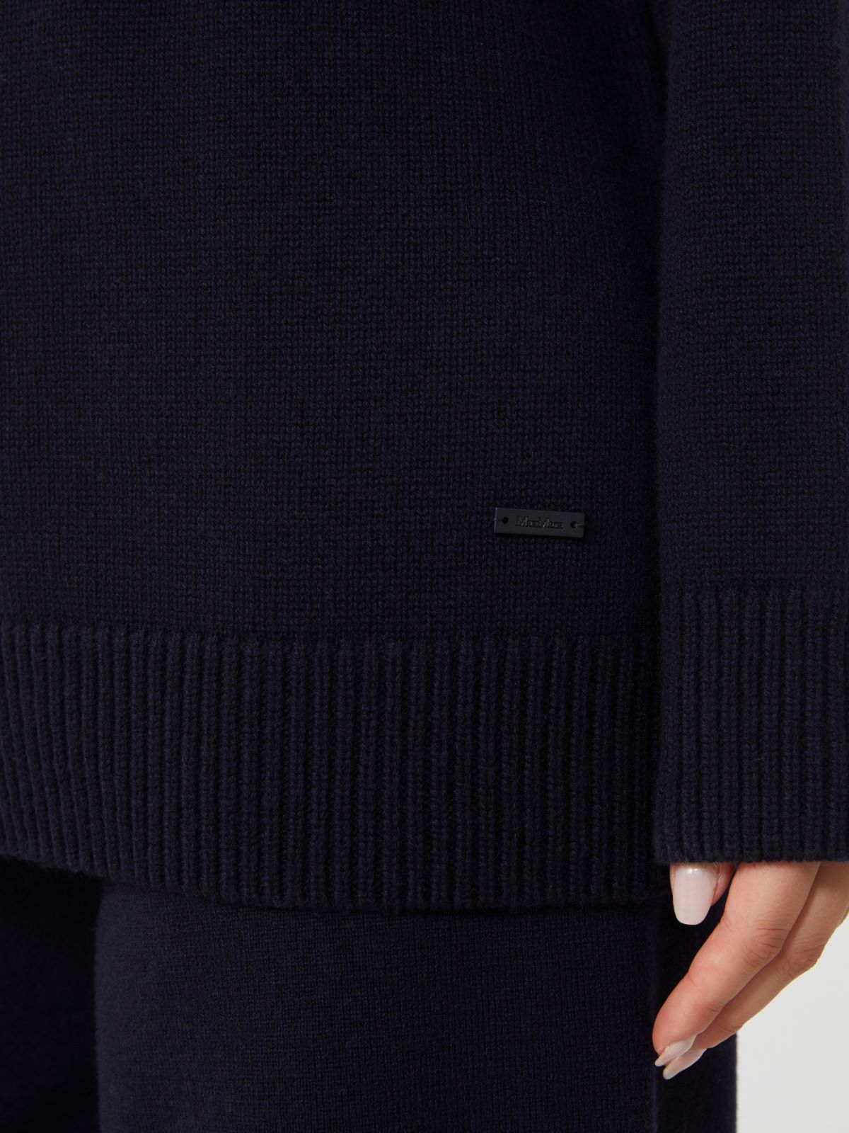 Wool and cashmere hooded sweatshirt - ULTRAMARINE - Max Mara - 5