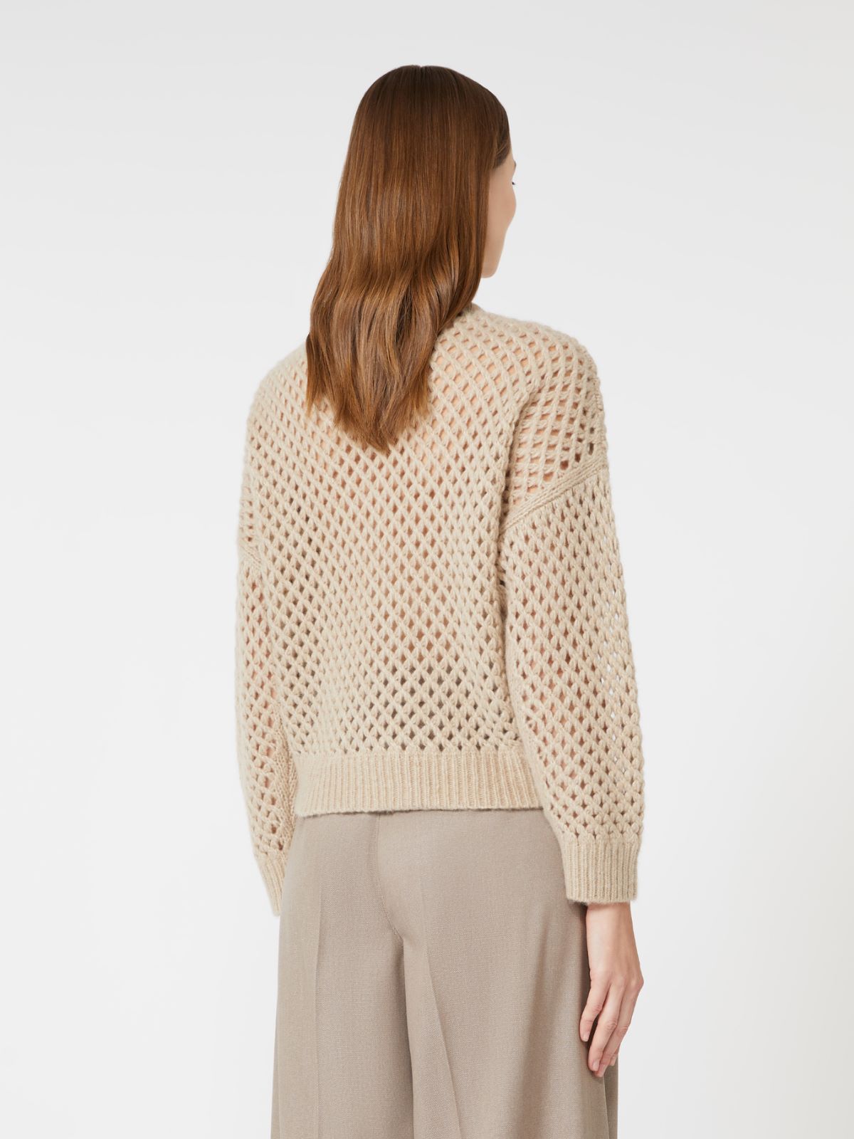Cashmere and silk yarn jumper - BEIGE - Max Mara - 3