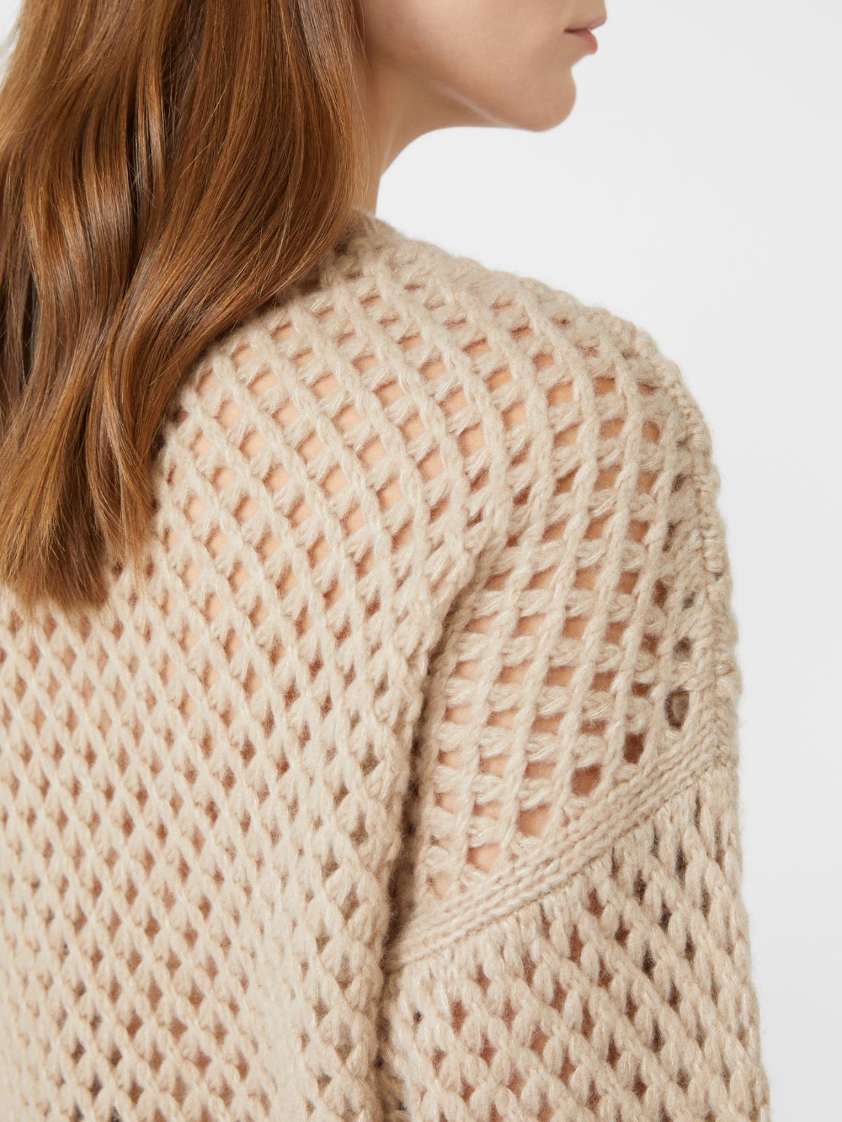 Cashmere and silk yarn jumper - BEIGE - Max Mara - 4