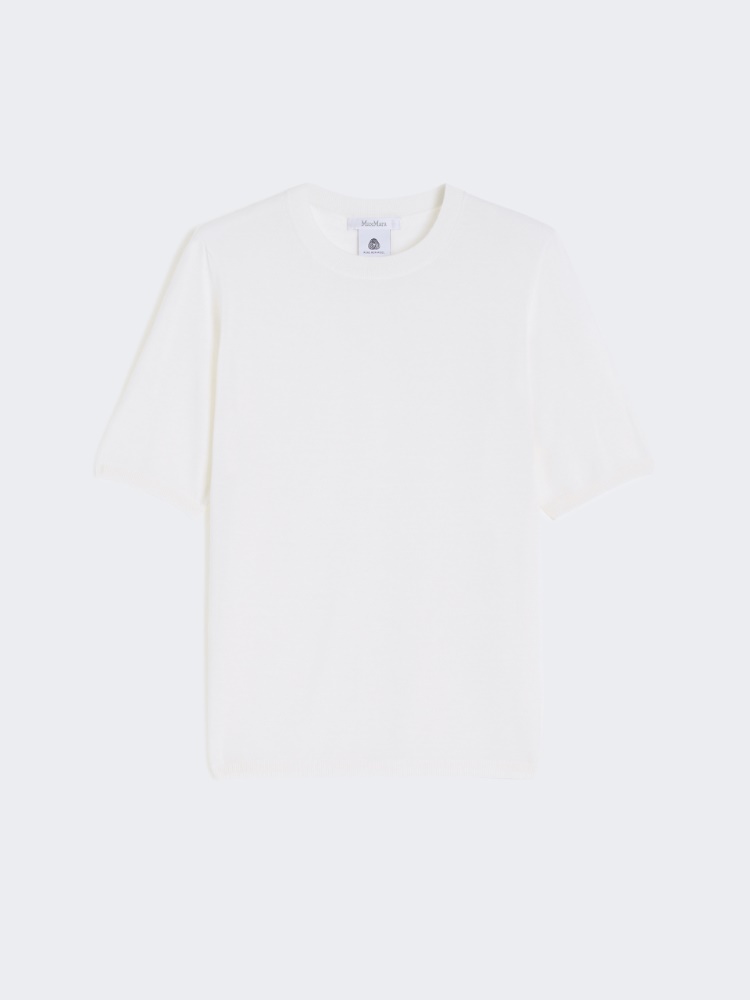 MAX MARA GERICO SS KNIT T-SHIRT マックスマーラ ジェリコ ジェリコ] ピュア ウール ニット, white | 