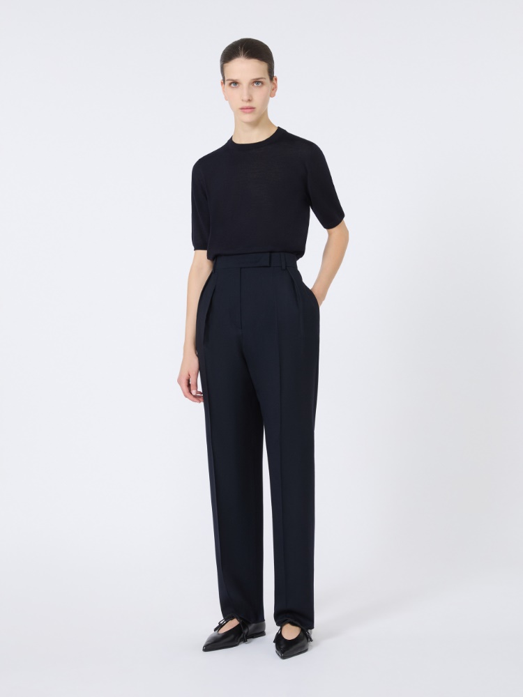 Basic wool sweater - NAVY - Max Mara