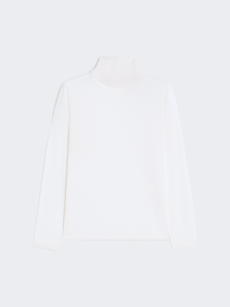 Wool knit turtleneck jumper - WHITE - Max Mara