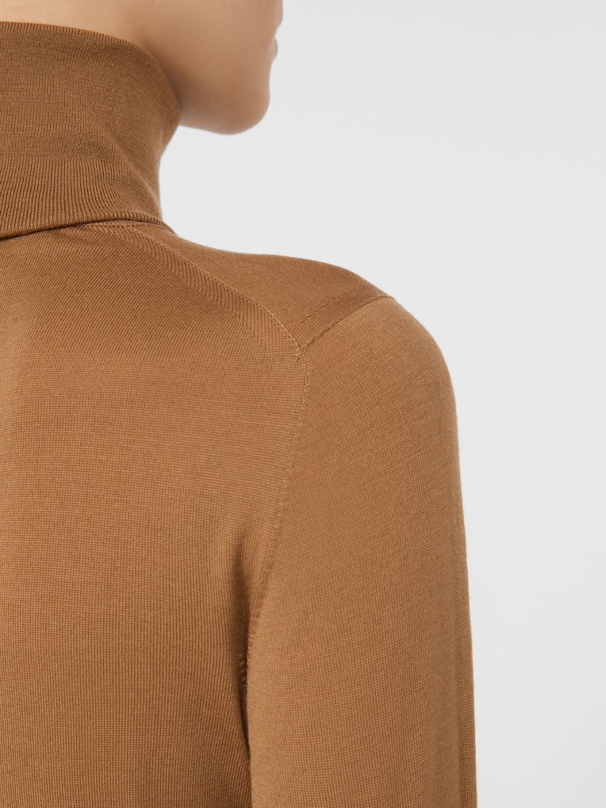 Wool knit turtleneck jumper - CAMEL - Max Mara - 4
