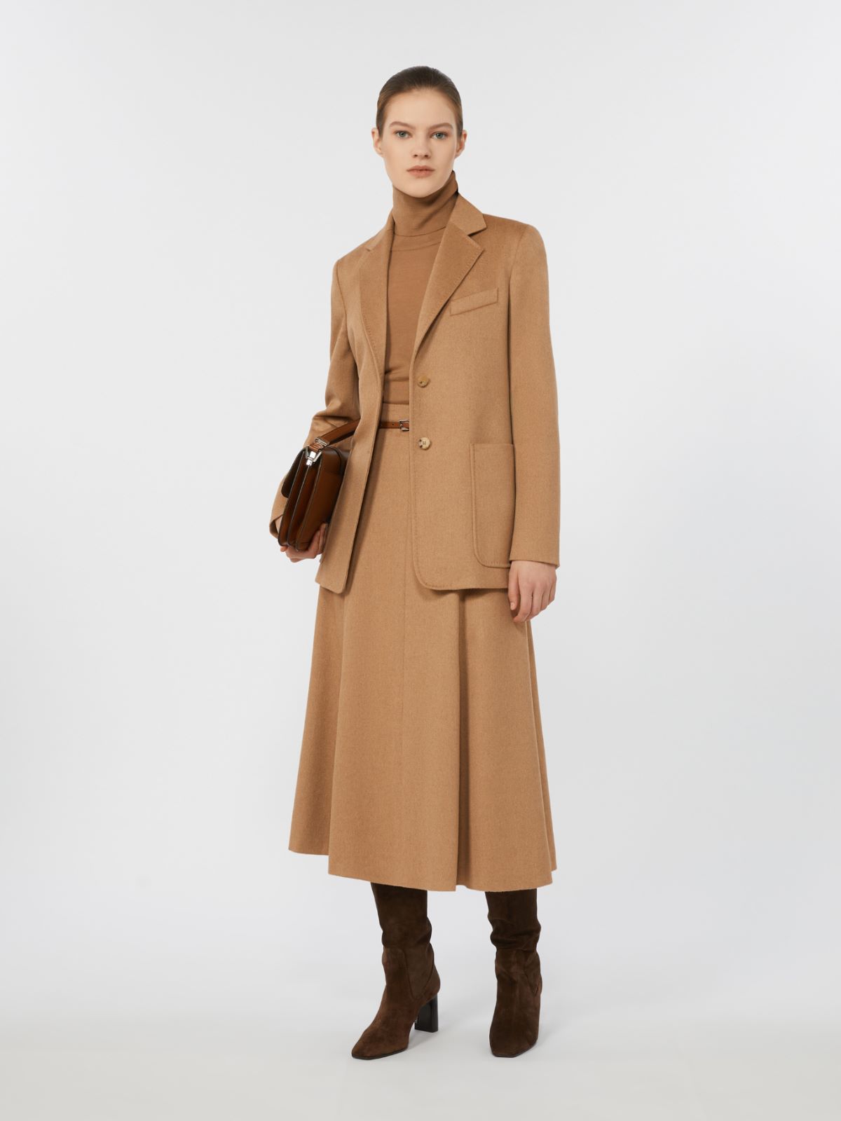 Wool knit turtleneck jumper - CAMEL - Max Mara