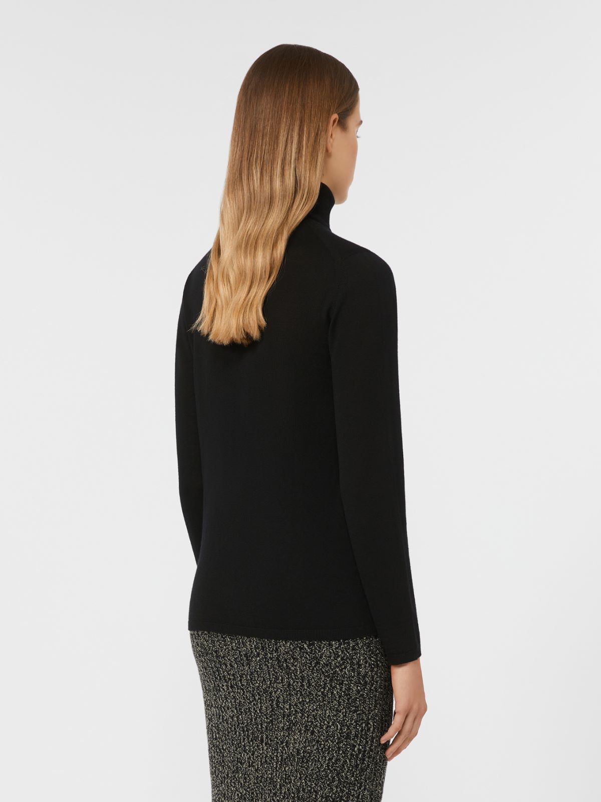 Wool knit turtleneck jumper - BLACK - Max Mara - 3