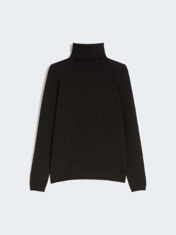Tシャツ・カットソー S Max Mara La Polle High Neck Wool Cable Knit Charcoal 93660 Mantova turtleneck wool and cashmere sweater 'S MAX MARA