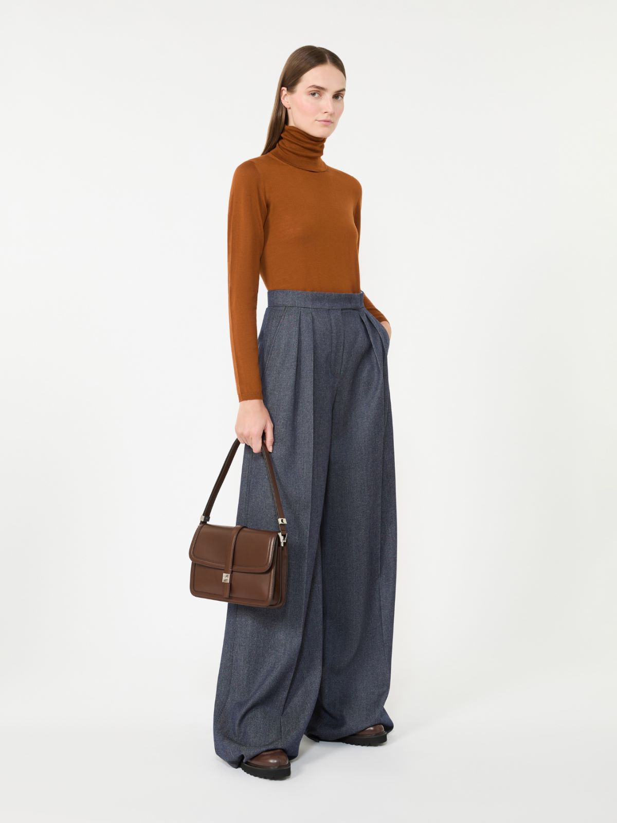 Wool knit turtleneck jumper - BROWN BRONZE - Max Mara - 8