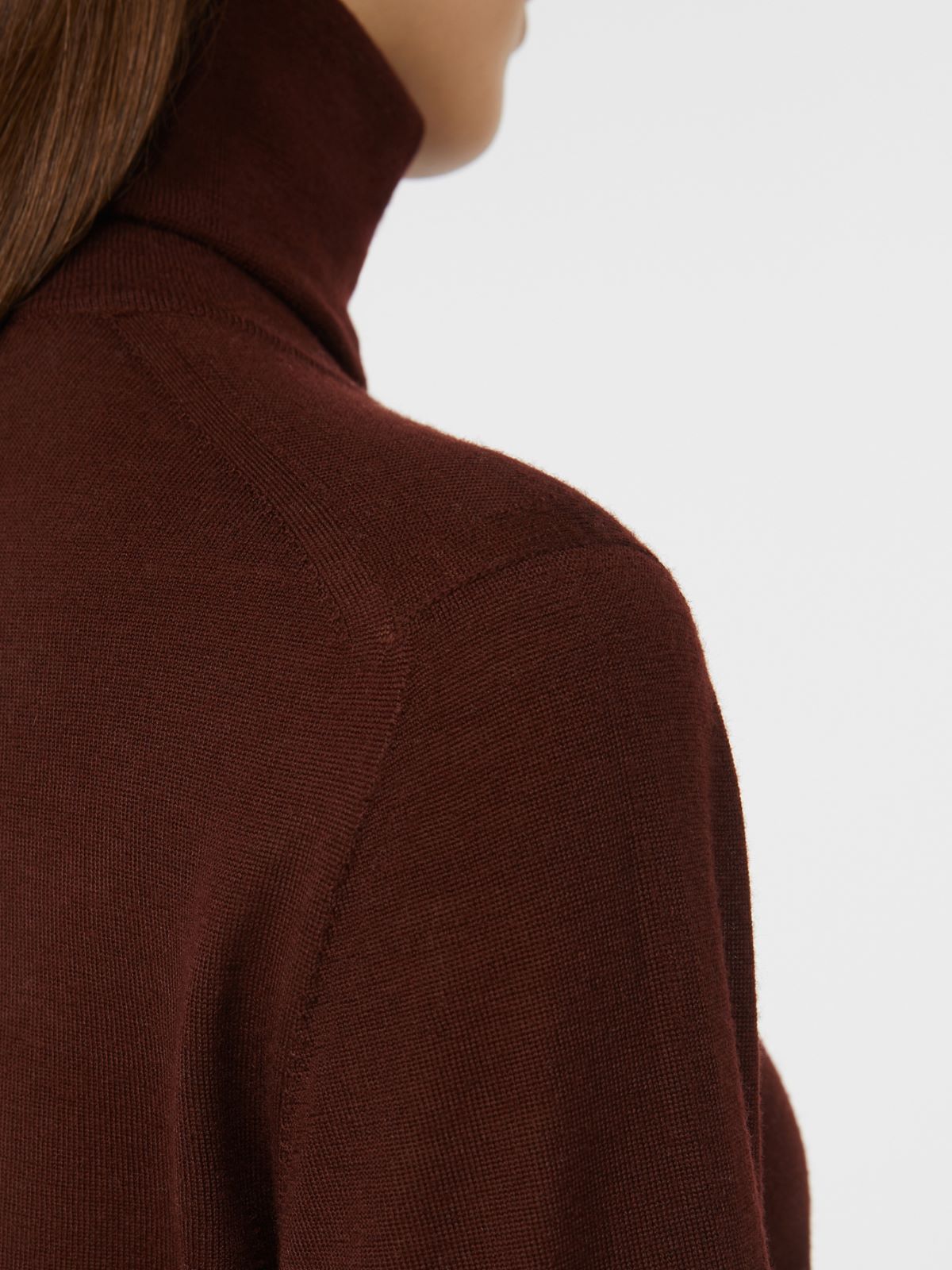 Wool knit turtleneck jumper - CHERRY - Max Mara - 4