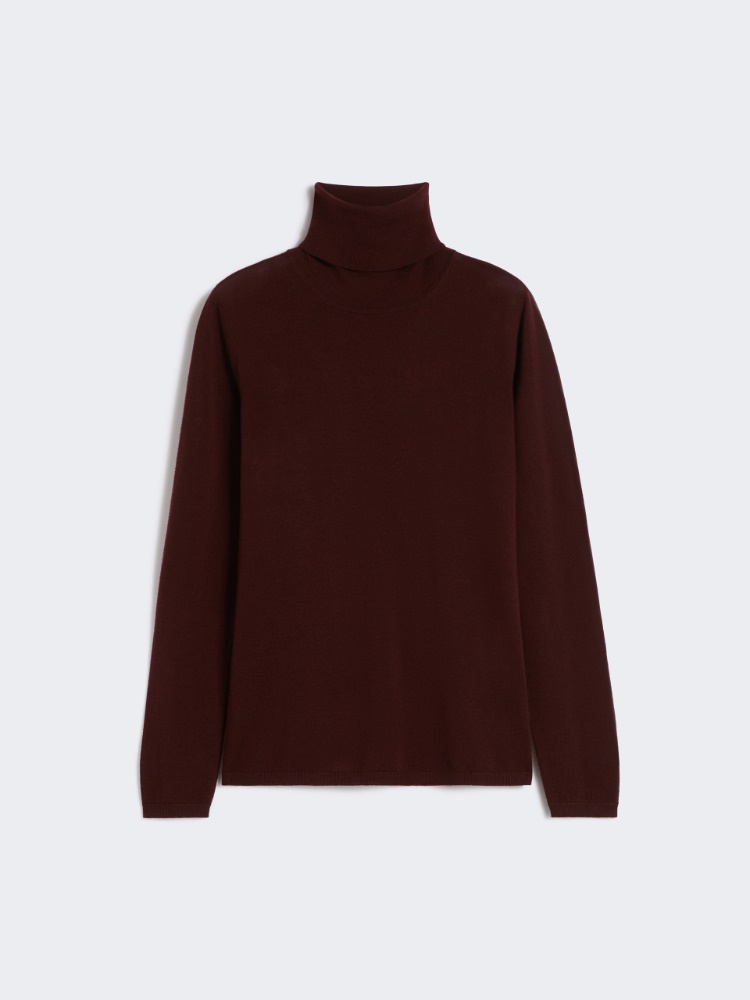Wool knit turtleneck jumper - CHERRY - Max Mara