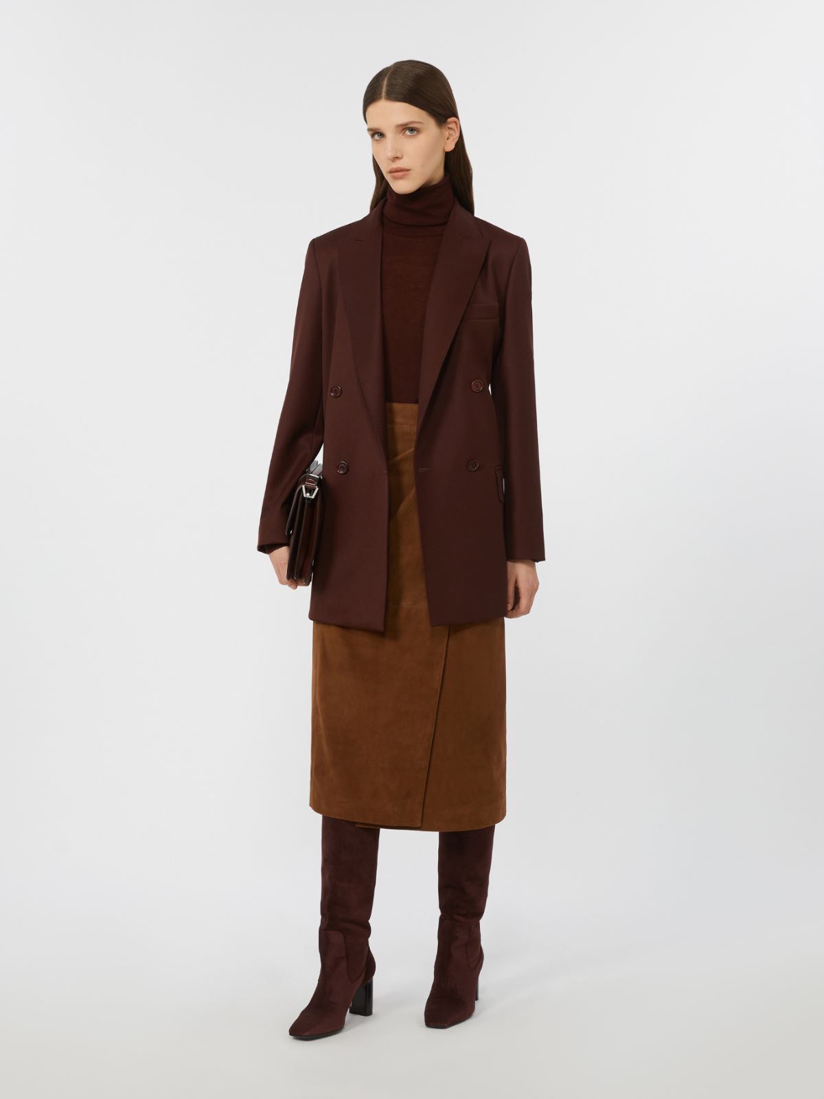 Wool knit turtleneck jumper - CHERRY - Max Mara