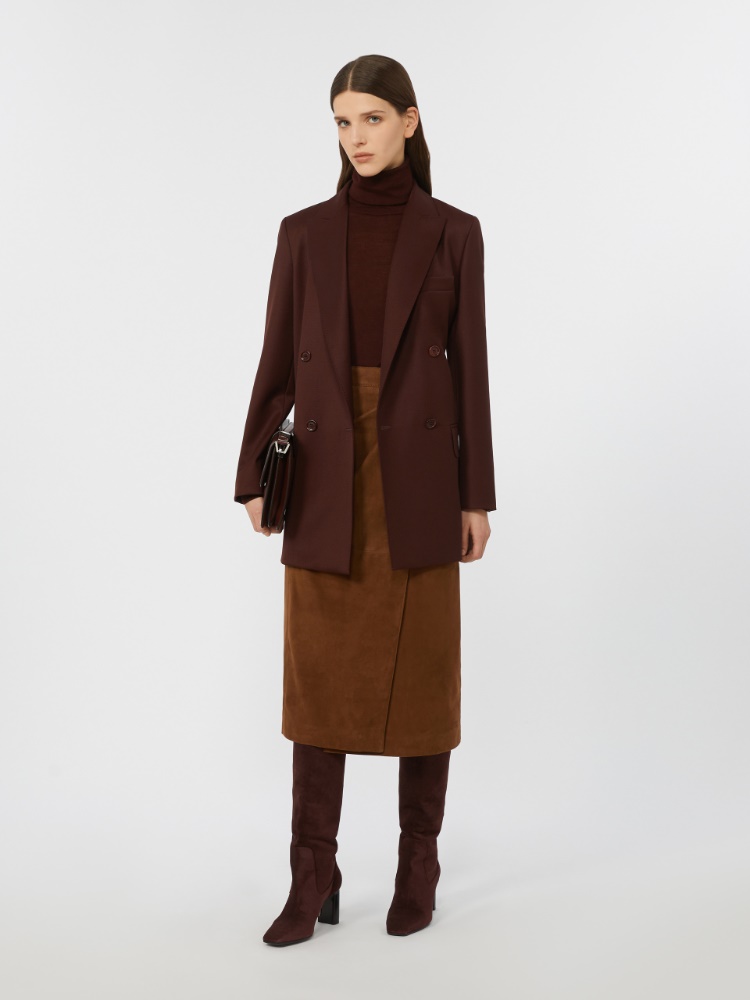 Wool knit turtleneck jumper - CHERRY - Max Mara