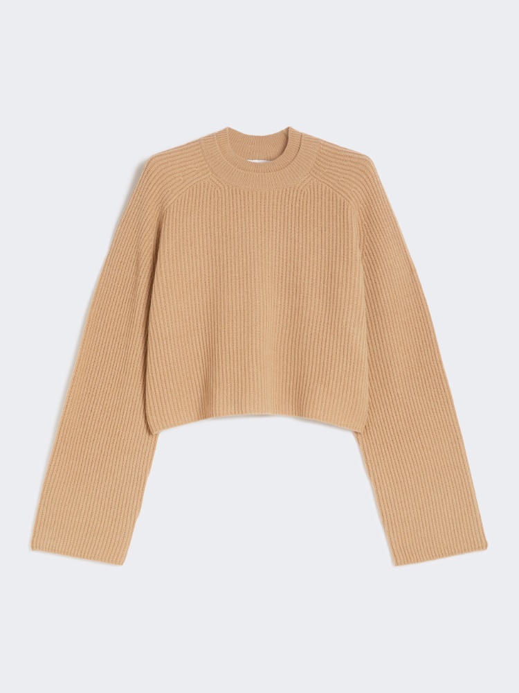 Fisherman’s rib-knit wool and cashmere jumper - CAMEL - Max Mara