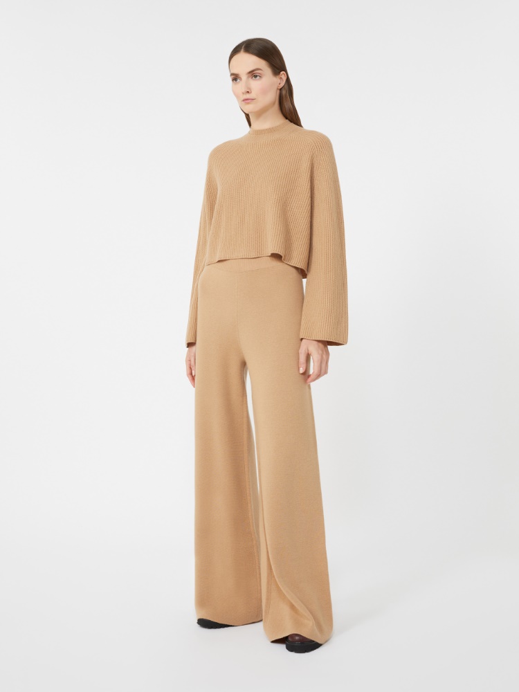 Fisherman’s rib-knit wool and cashmere jumper - CAMEL - Max Mara