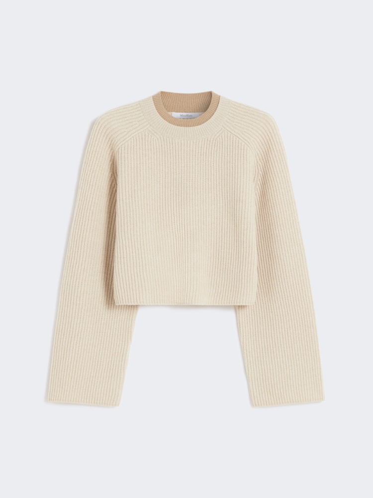 Fisherman’s rib-knit wool and cashmere jumper - BEIGE - Max Mara
