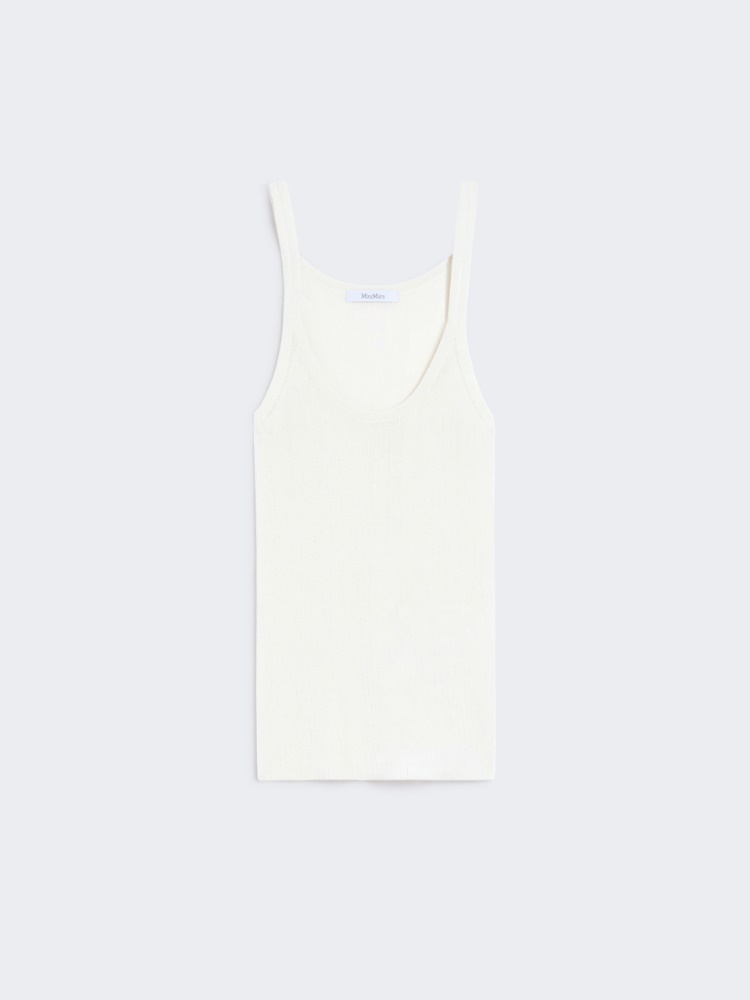 Cotton and viscose top - IVORY - Max Mara