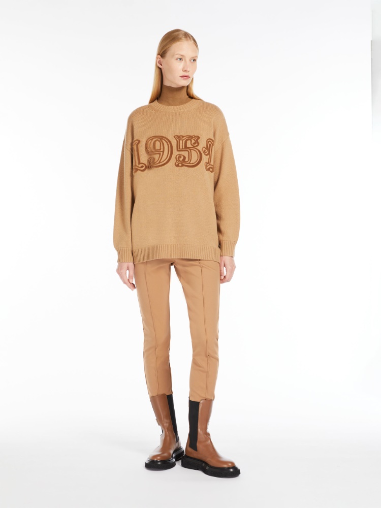 Wool and cashmere jumper - CAMEL - Max Mara