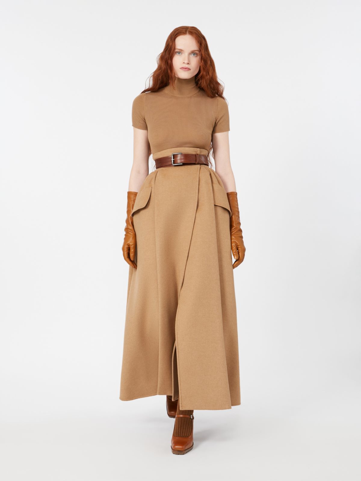 Wool knit turtleneck jumper - CAMEL - Max Mara