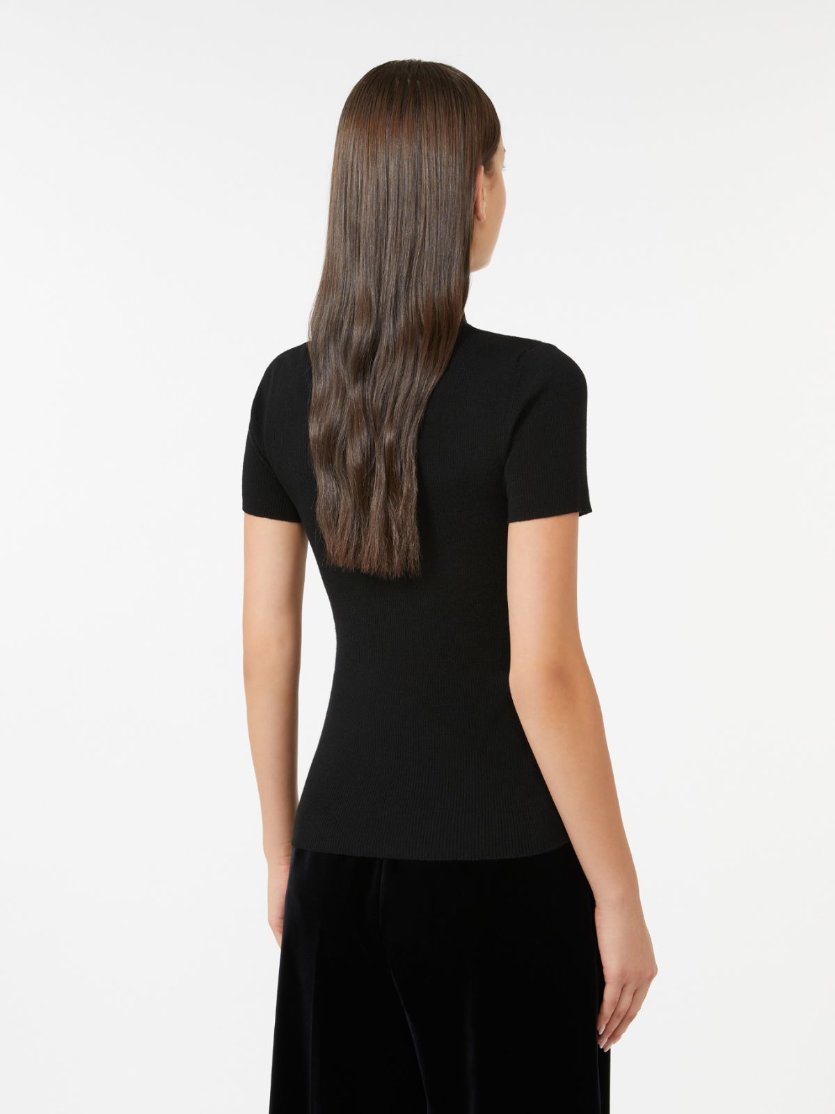 Wool knit turtleneck jumper - BLACK - Max Mara - 3