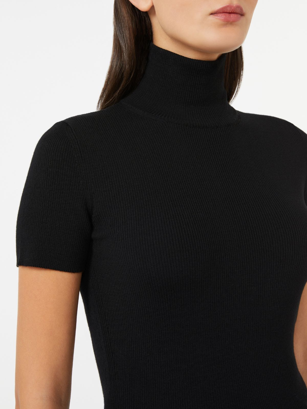 Wool knit turtleneck jumper - BLACK - Max Mara - 4