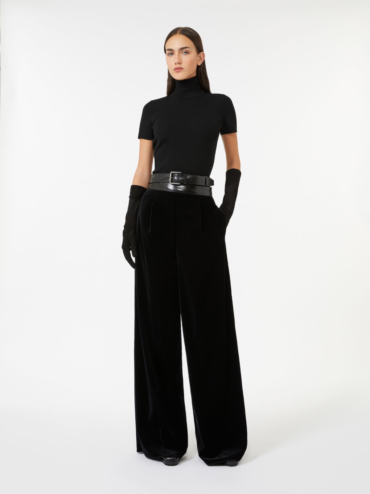 Wool knit turtleneck jumper - BLACK - Max Mara