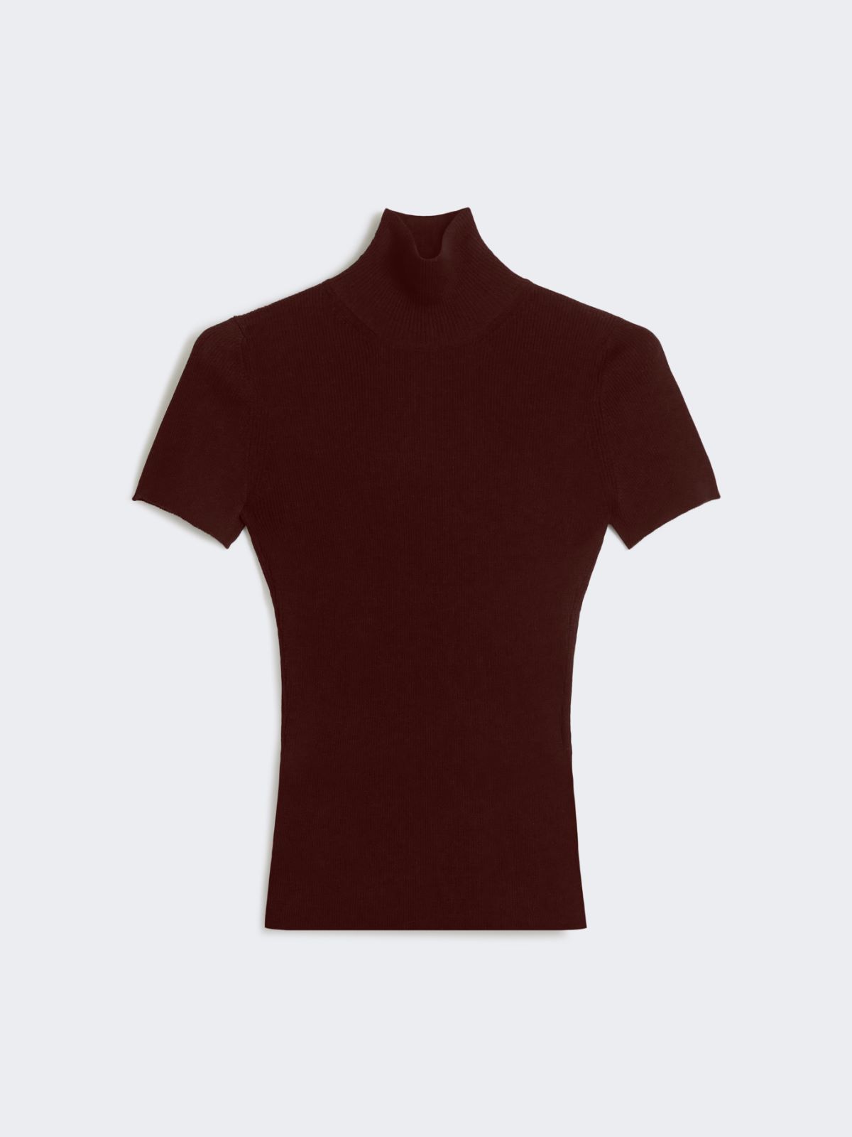 Wool knit turtleneck jumper - CHERRY - Max Mara - 8