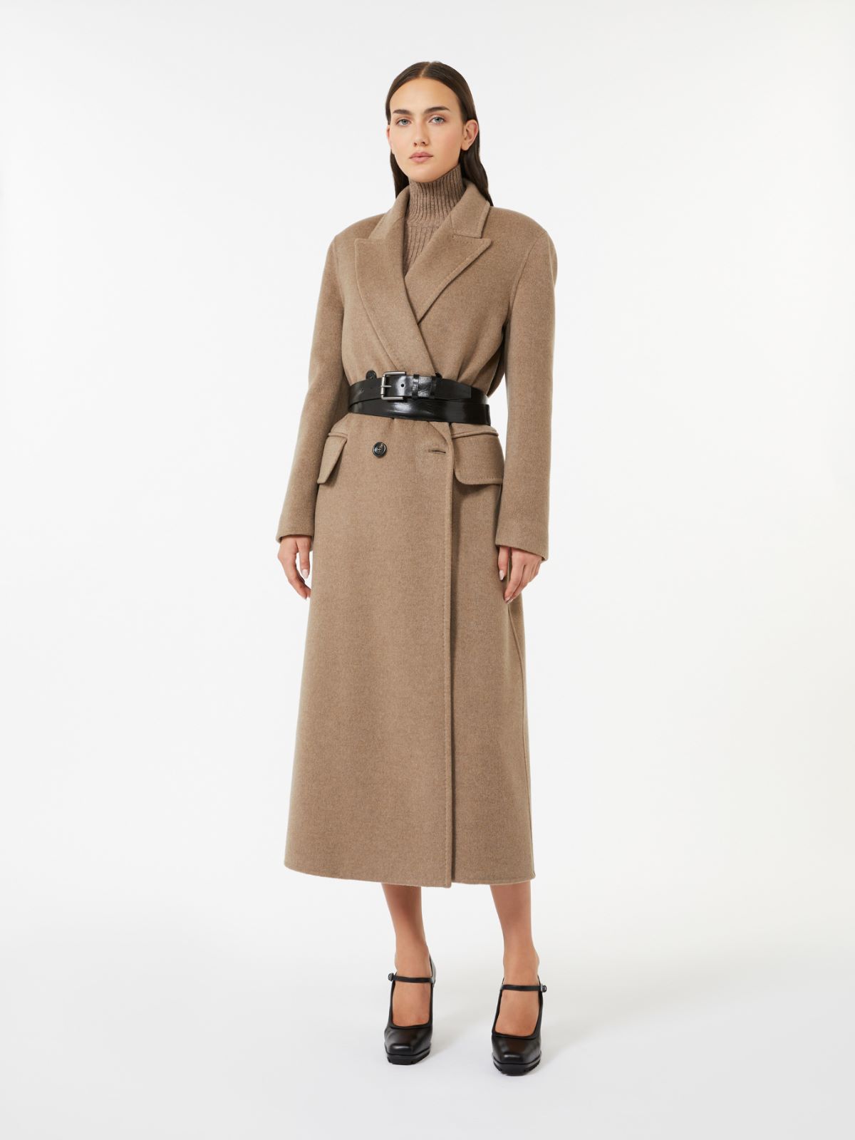 Wool and cashmere ribbed turtleneck - HAZELNUT BROWN - Max Mara